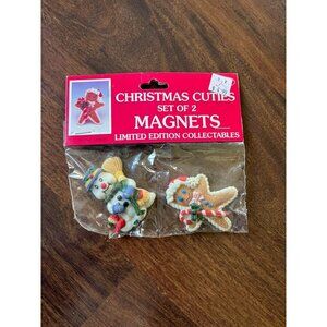 1996 Magic Creations Christmas Cuties Magnets Set of 2 Snowman & Angel NIP